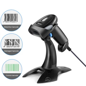 1D 2D QR Barcode Scanner USB Kabelgebundener Handscanner für Library Warehouse - Picture 1 of 10