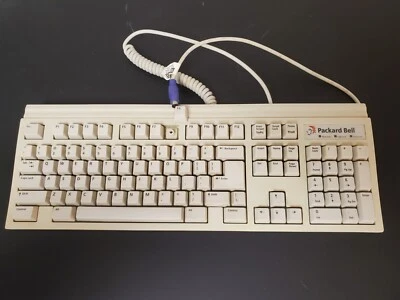 Vintage Packard Bell Mechanical Keyboard Model 2110 Clicky Keys Tested & Working - Image 1 of 4