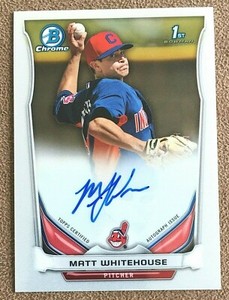 Matt Whitehouse 2014 Bowman Chrome Prospect Autograph #BCAPMW Indians Topps RC