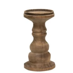 Rustic Farmhouse Wooden Pillar Candle Holder, 7", Farmhouse Decor, Rustic Decor - Picture 1 of 2