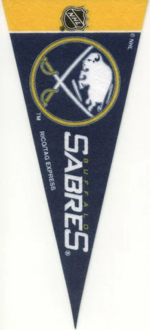 BUFFALO SABRES MINI NHL FELT PENNANT 9" LONG OFFICIALLY LICENSED HOCKEY Cover