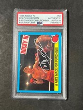 1985 Topps Rocky IV #58 Signed Card Dolph Lundgren PSA Auto 10 Ivan Drago