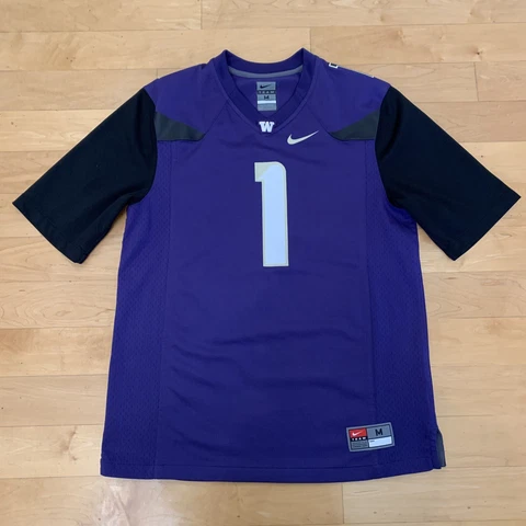 Nike University of Washington Huskies Football Jersey Men’s M Medium #1 Purple Cover