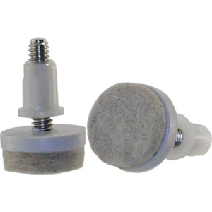 1 in. Beige Round Felt Threaded Stem Furniture Glides for Floor Protection (4-Pa - Picture 1 of 6