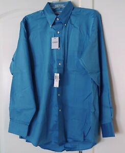 IZOD Dress Shirt Button-Down Collar Size 16 34-35 Men's Long Sleeves