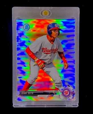 JUAN SOTO ROOKIE HOLO REFRACTOR SILVER Chrome RC SP Insert - NATIONALS - Image 1 of 4