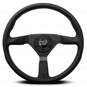 MOMO Montecarlo Leather steering wheel Black stitch 380mm HDT Horn 4805 HUB - Picture 1 of 1
