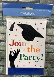 Join the Party! Graduation Invitations Pack of 8 Invites and Envelopes - Picture 1 of 4