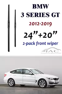 For BMW 3 Series GT 2012-2019 24"+20" Front Windshield Wiper Blade 2 Pack - Picture 1 of 2