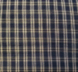 Dunroven House H-51 Country Black Plaid Homespun Check Fabric by the Yard - Picture 1 of 4