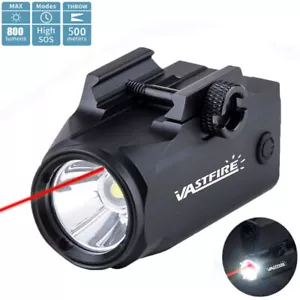 800LM Red Laser Gun Pistol Light Flashlight Combo 20mm Rail For Glock 17/19/20 - Picture 1 of 11