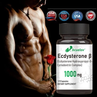 BCUELOV Beta Ecdysterone Kapseln hochdosiert - 1000mg ß Ecdysteron - Muskelzuwachs