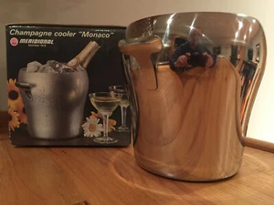 Meridional Monaco Champagne Cooler Ice Bucket Stainless Steel SS  Brazil ~ RARE - Picture 1 of 9
