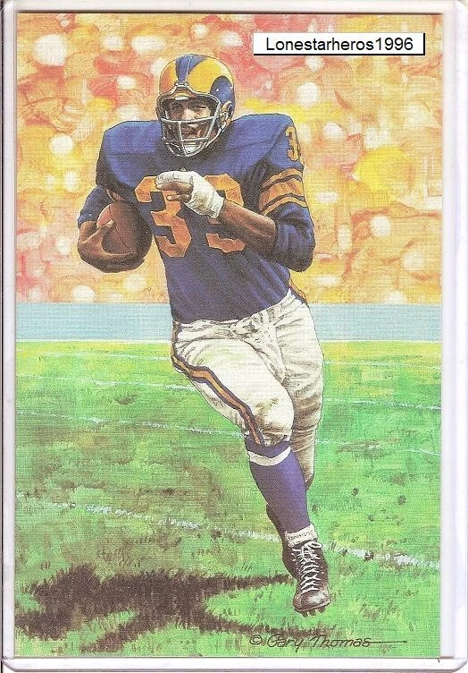 1991 Ollie Matson Goal Line Art Postcard Unsigned - Series 3 Three - Image 1 of 1