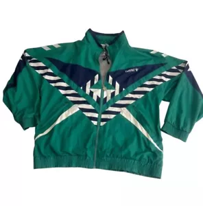Hummel Vintage passender Trainingsanzug marine/grün gestreift Colorblock 90er Gr. L - Bild 1 von 24