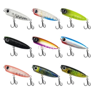 9 Paquetes Micro Topwater Popper Mini Lápiz Señuelo de Pesca Cebo Duro 48mm 3.3g - Imagen 1 de 14