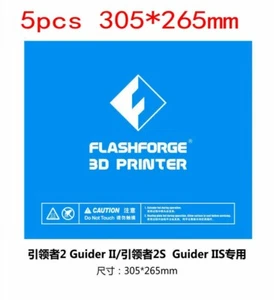 5 pz adesivo per stampa nastro piastra di costruzione 305x265 mm per Flashforge Guider 2/2S - Foto 1 di 3