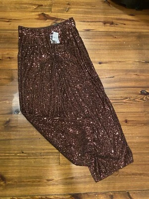 NUEVO EXPRESS $108 RICH ESPRESSO CINTURA ALTA LENTEJUELAS PLISADAS PANTALONES CORTOS TALLA XS Foto 1 de 4