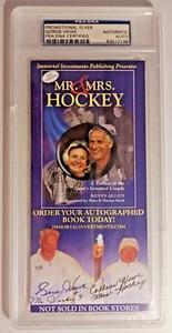 Signed by GORDIE & CELINE HOWE Mr&Mrs Hockey Promotional Flyer PSA/DNA Certified - Picture 1 of 5