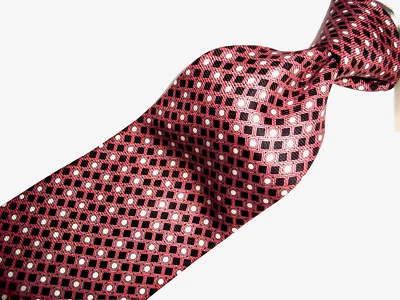 [Nueva corbata de seda Stefano Ricci roja, blanca y negra 60"L x 4"W Foto 1 de 4