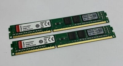 8GB Kit (2 x 4GB) Kingston KCP313NS8/4 PC3-10600U Low Profile Computer Memory - Image 1 of 3