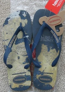 JUEGO DE TRONOS HBO PROMOCIÓN HAVAIANAS TOP CHANCLAS GRIS ARENA NUEVO CON ETIQUETAS UNISEX 7/8W 6/7 - Imagen 1 de 1
