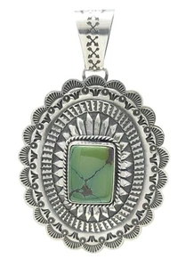 Colgante Sunshine Reeves Navajo Plata Esterlina Estilo Concho Hubei Turquesa - Imagen 1 de 8
