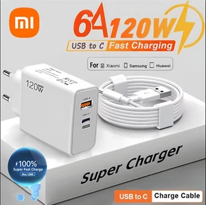 Cargador USB y Cable USB C para Redmi ,120W 6A Turbo C carga superapida - Imagen 1 de 7