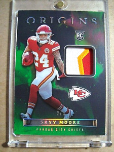 2022 Skyy Moore Panini Origins Green Rookie Patch RC /5 MINT 🔥🔥🔥