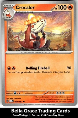 Crocalor #024/182 SV04: Paradox Rift Pokemon Uncommon - Image 1 of 2