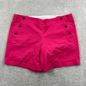 J.CREW Shorts Womens Size 12 Pink Flat Front Sailor Chino Utility Cotton Khakis - Picture 1 of 10