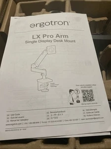 READ BELOW!!! Ergotron Desk Mount for Monitor, LCD Display - Black (45-695-292) - Photo 1/24