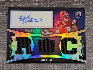 2010 Topps Triple Threads Colt McCoy #122 Rookie Jersey Patch Auto RPA RC /99 - Picture 1 of 7