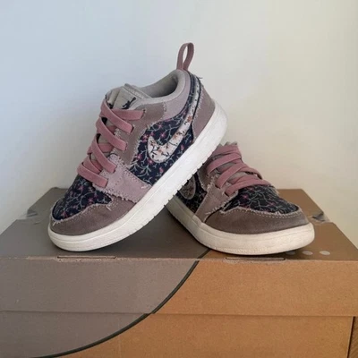 Nike Air Jordan 1 Low Floral Kids Sneakers FJ3446-001- SZ 12 C - Image 1 of 4