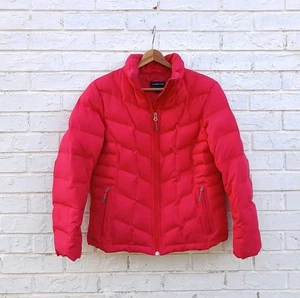 Abrigo acolchado Lands' End Down rojo talla pequeña - Imagen 1 de 8