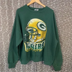 Vintage Green Bay Packers Helm Crewneck Sweatshirt Lee Sport Gr. XXL - Bild 1 von 13
