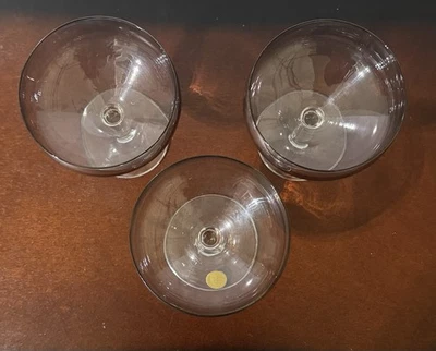 Set of 3 Serenity Smoke Hand Made Crystal Champagne Glasses Western Germany Foto 1 de 4