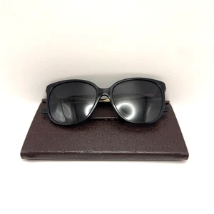 Authentic Gucci GG3817/S Sunglasses - 0387496 Black/Gold 56-17-140 w/ Case - Picture 1 of 15