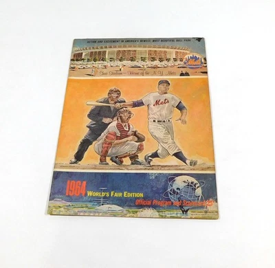 1964 Houston Colt .45's at New York Mets MLB Baseball Program - Image 1 of 2