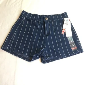 Unionbay Chloe Striped Shorts Blue White Juniors 5 - Picture 1 of 15