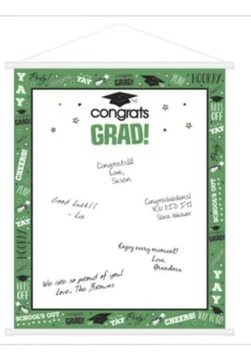 Green Graduation Sign-in Sheet 19x24” - Image 1 of 4