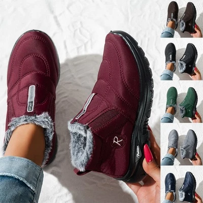 Warm Gefütterte Turnschuhe Damen Sneakers Winter Sportschuhe Freizeitschuhe  - Bild 1 von 4