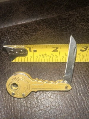 Vintage Key Shaped Folding Pocket Knife - Image 1 of 4