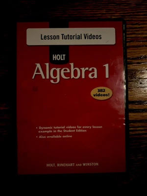 Holt Algebra 1 Lesson Tutorial Videos CD-ROM 4 Disc Set - Image 1 of 2