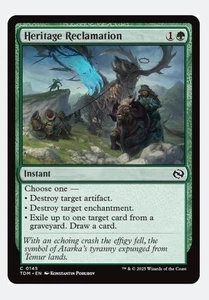 Heritage Reclamation (FOIL) | TDM Tarkir Dragonstorm | Green Removal | NEW NM - Picture 1 of 3