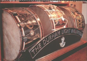 DURHAM LIGHT INFANTRY BASS DRUM, County Durham - Vintage POSTCARD - Picture 1 of 2