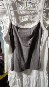 Zesica Dark GREY & White Tank Top. Size Large NWT - Picture 1 of 6