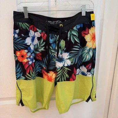 BoardShorts Rip Curl Mirage Aggrolite para Hombres 34 Negro Floral Cordón Cremallera Bolsillo Foto 1 de 4