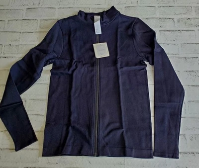 Women's size Large Fabletics ribbed seamless jacket in black-NWT - Image 1 of 4