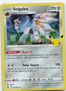 Solgaleo 021/025 Holo Rare Holo Celebrations NM Pokémon - Picture 1 of 2